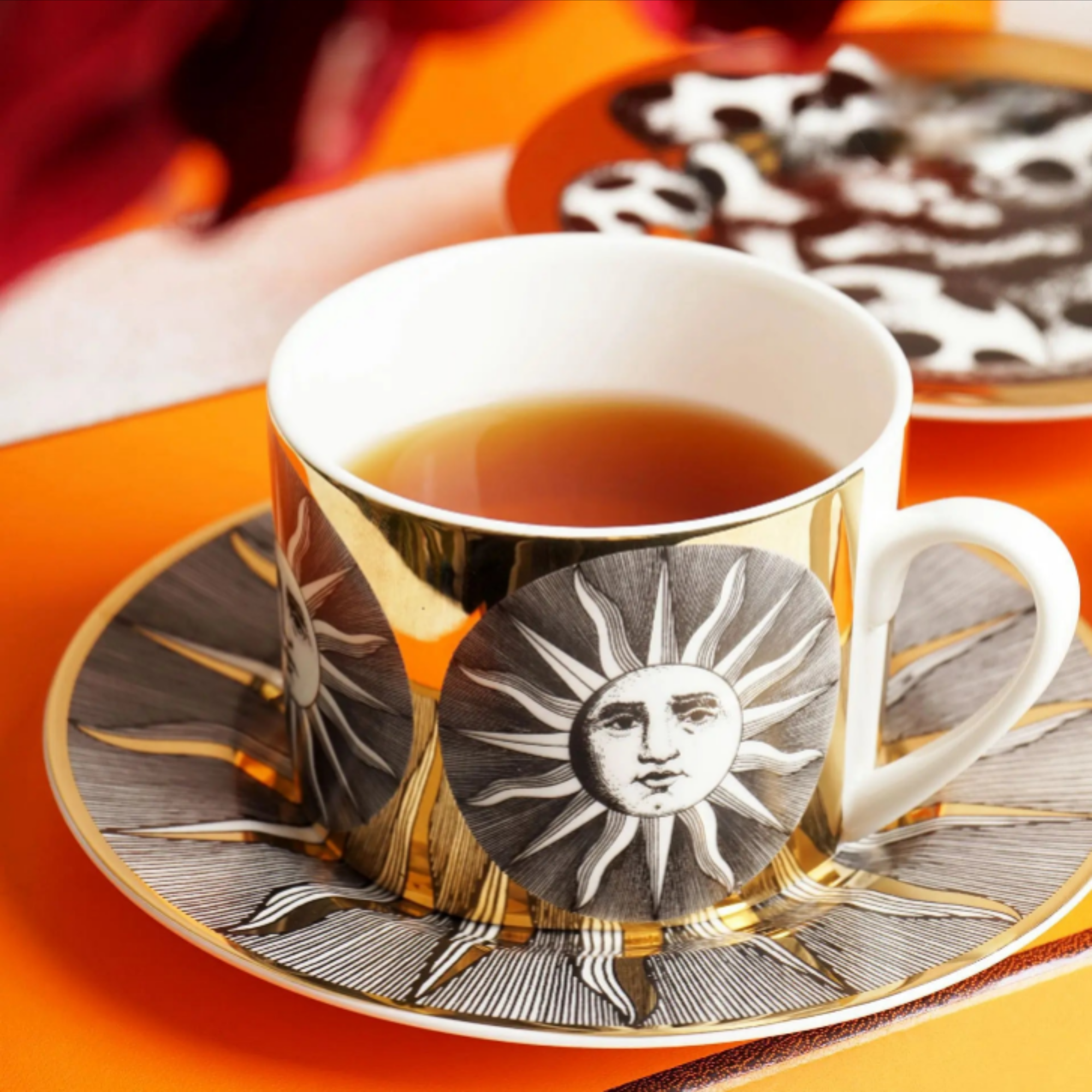 European Ceramic Coffee Cup and Saucer Set