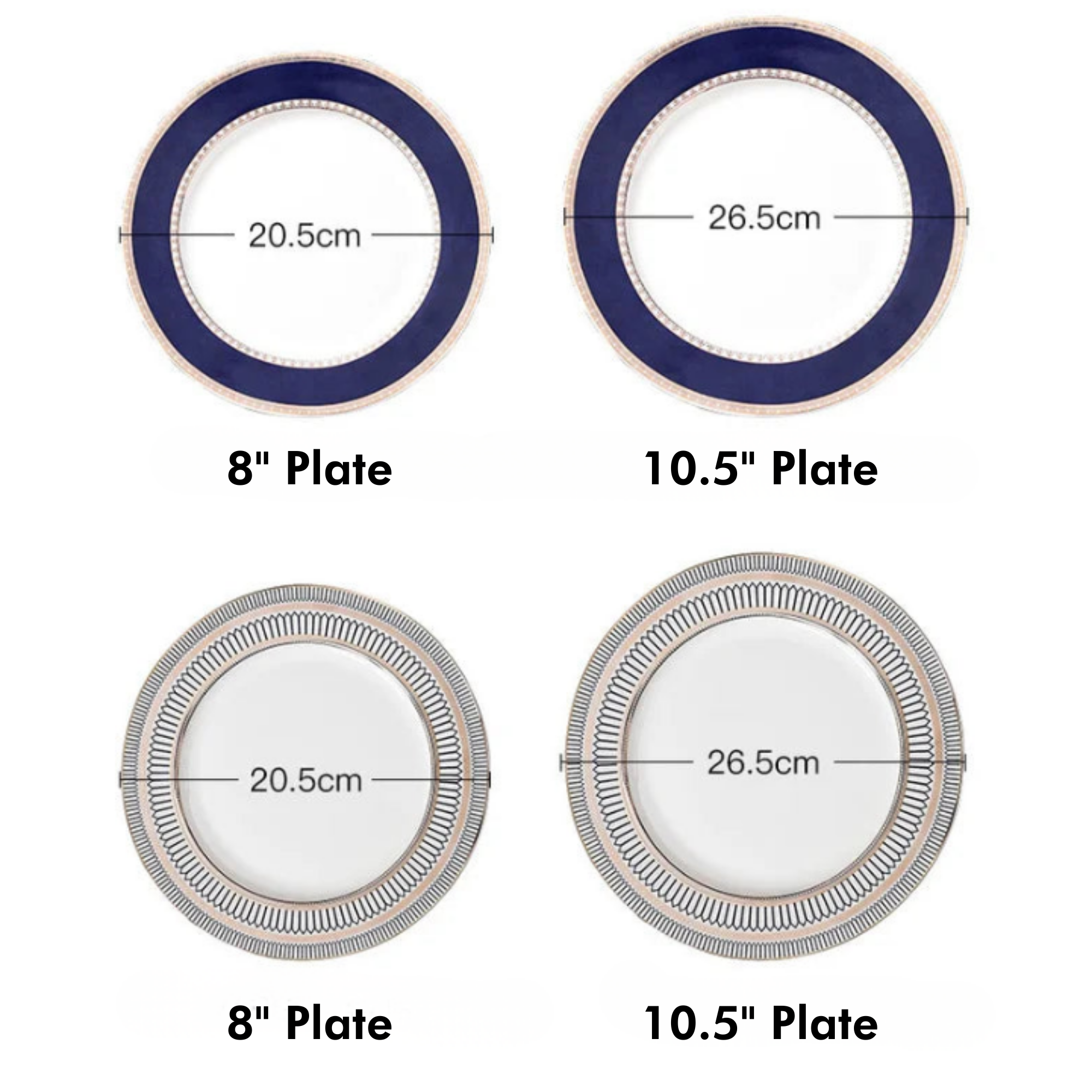 Round Geometric Ceramic Plate