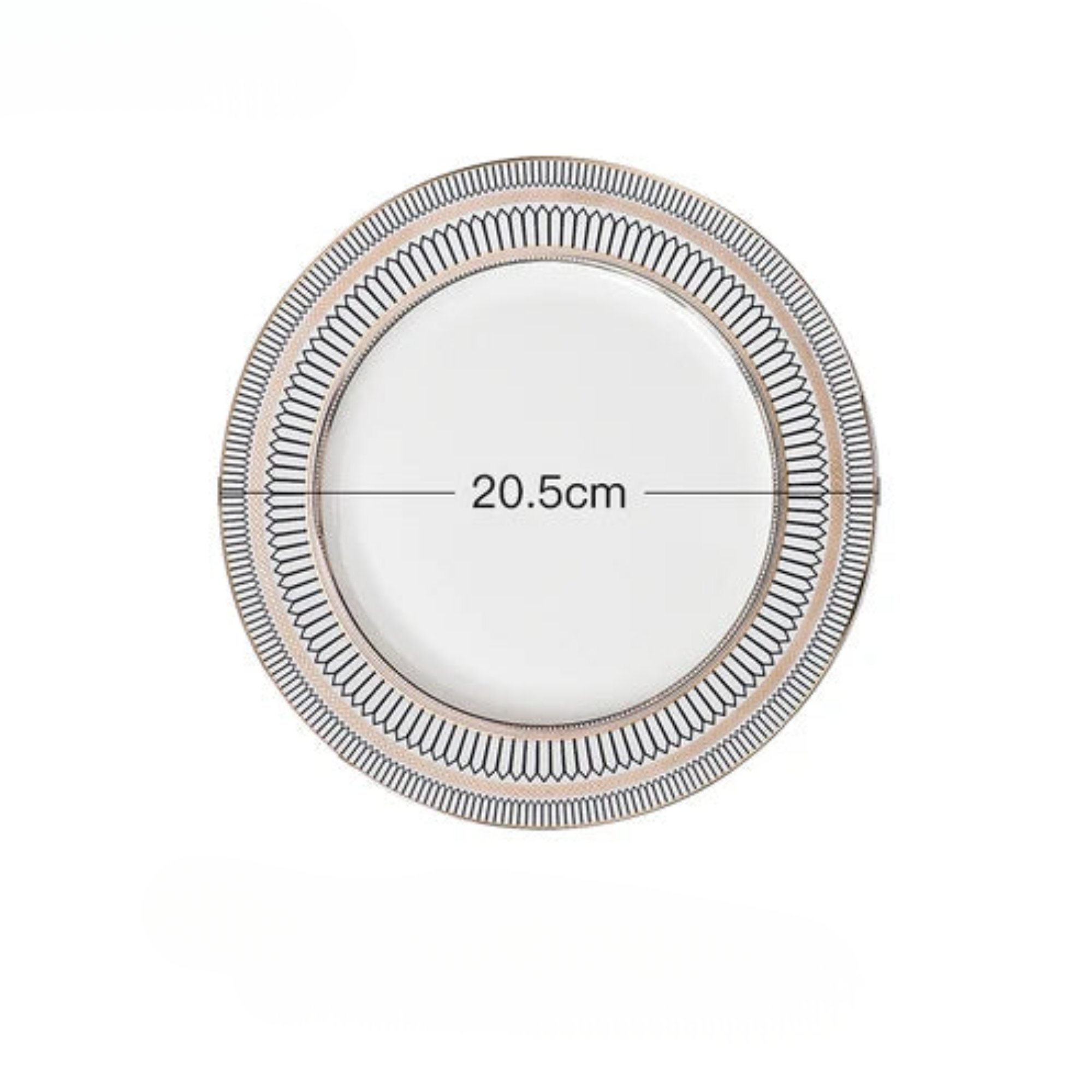 Round Geometric Ceramic Plate
