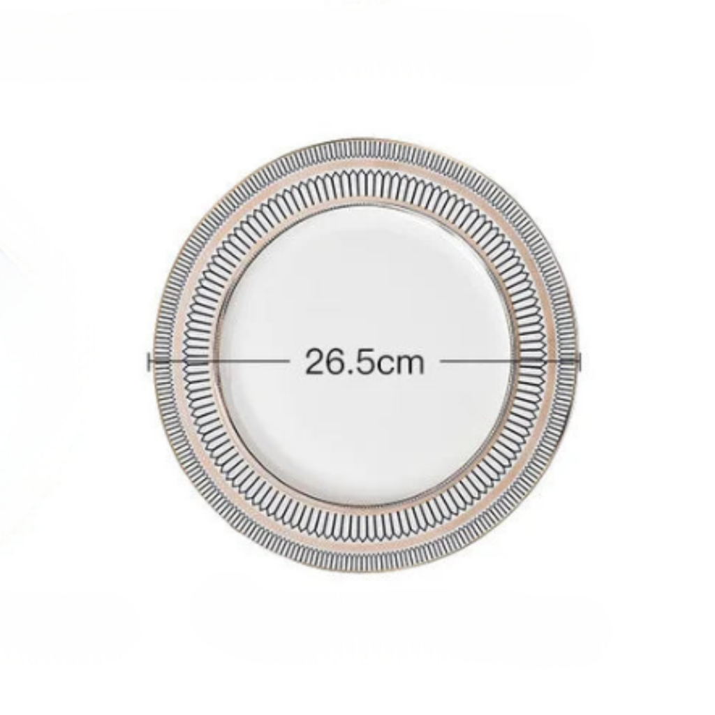 Round Geometric Ceramic Plate