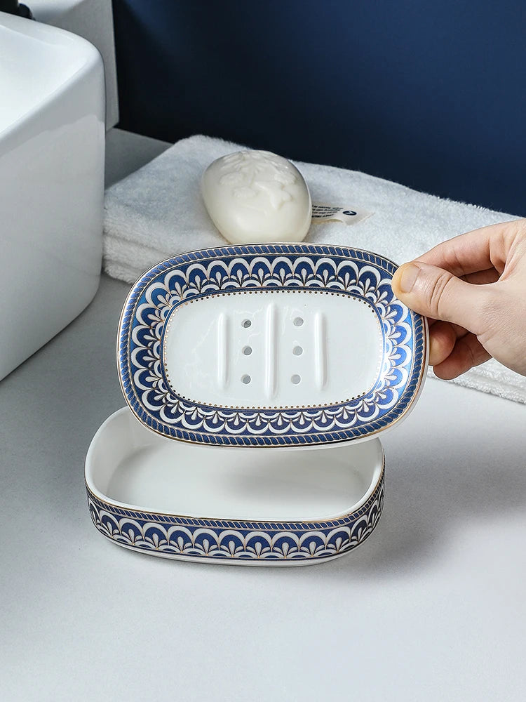 Nordic Double Layer Ceramic Soap Holder