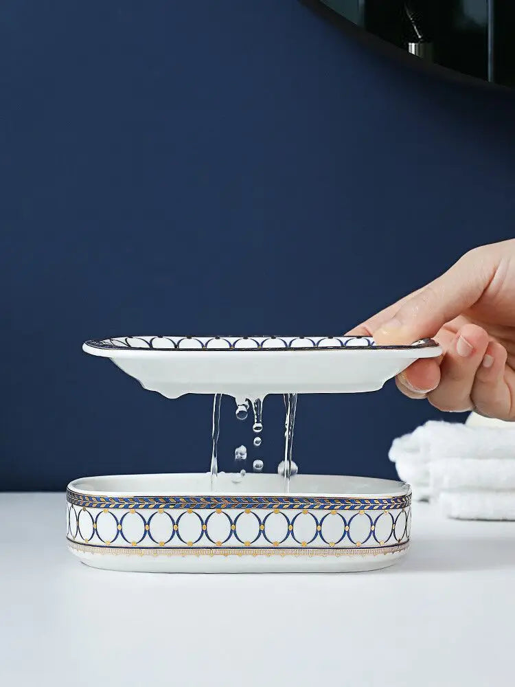 Nordic Double Layer Ceramic Soap Holder