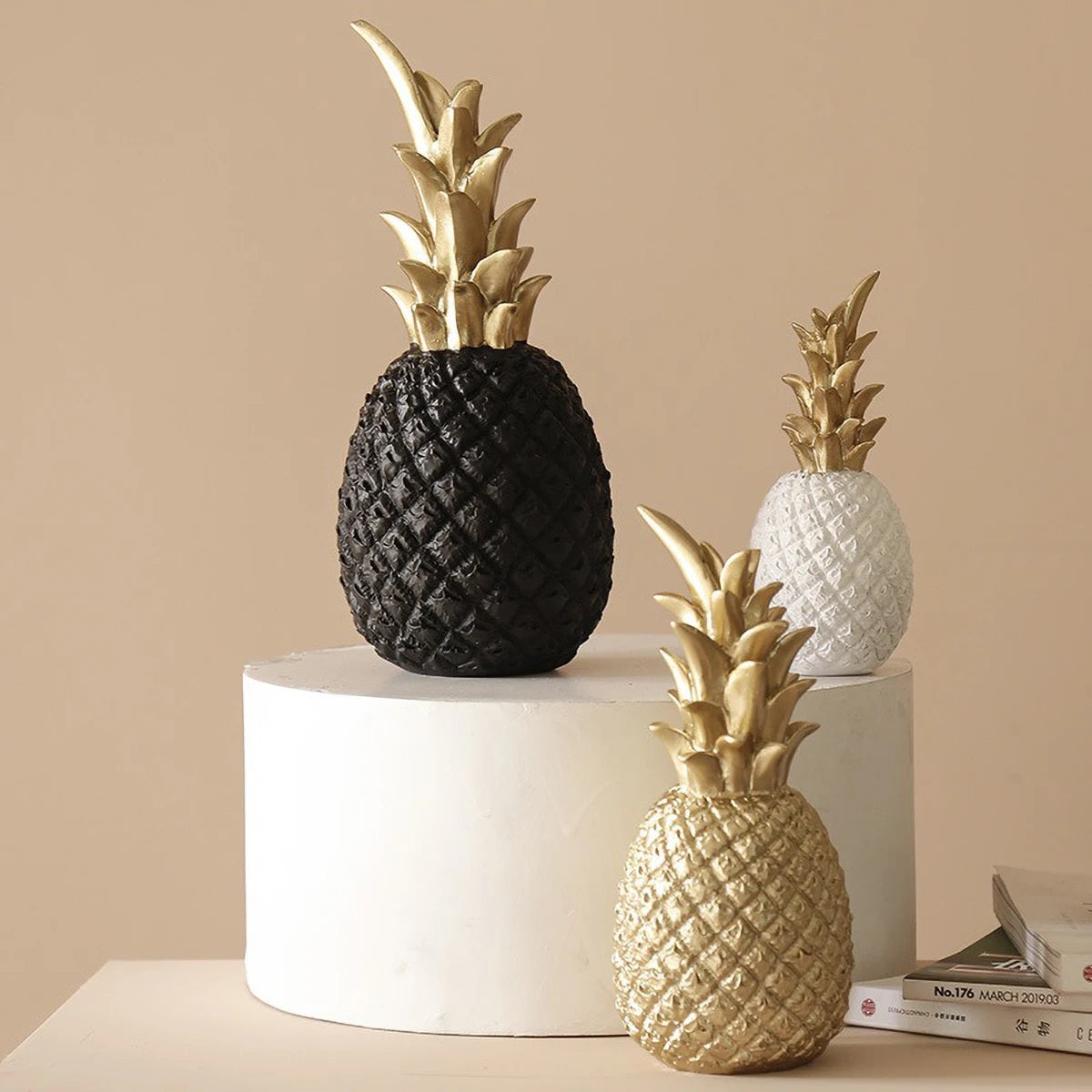 Nordic Gold Pineapple Decor Sculpture