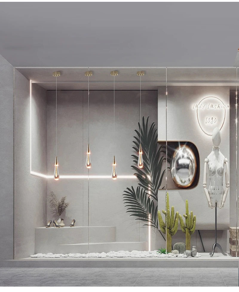 Modern Bubble Crystal Pendant Light – Elegant Indoor Hanging Lamp for Dining Room & Bedroom
