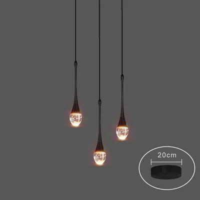 Modern Bubble Crystal Pendant Light – Elegant Indoor Hanging Lamp for Dining Room & Bedroom