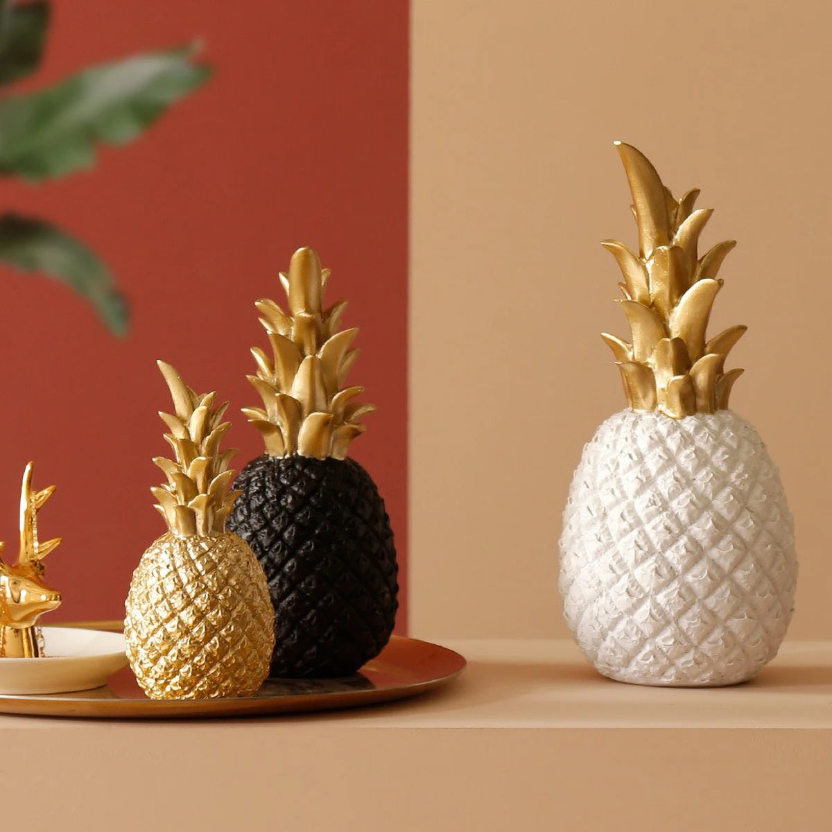 Nordic Gold Pineapple Decor Sculpture