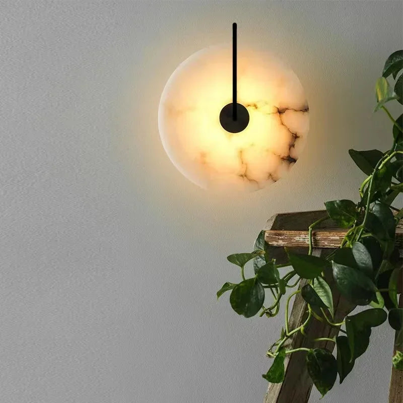 Nordic Marble Moon LED Wall Sconce Lamp