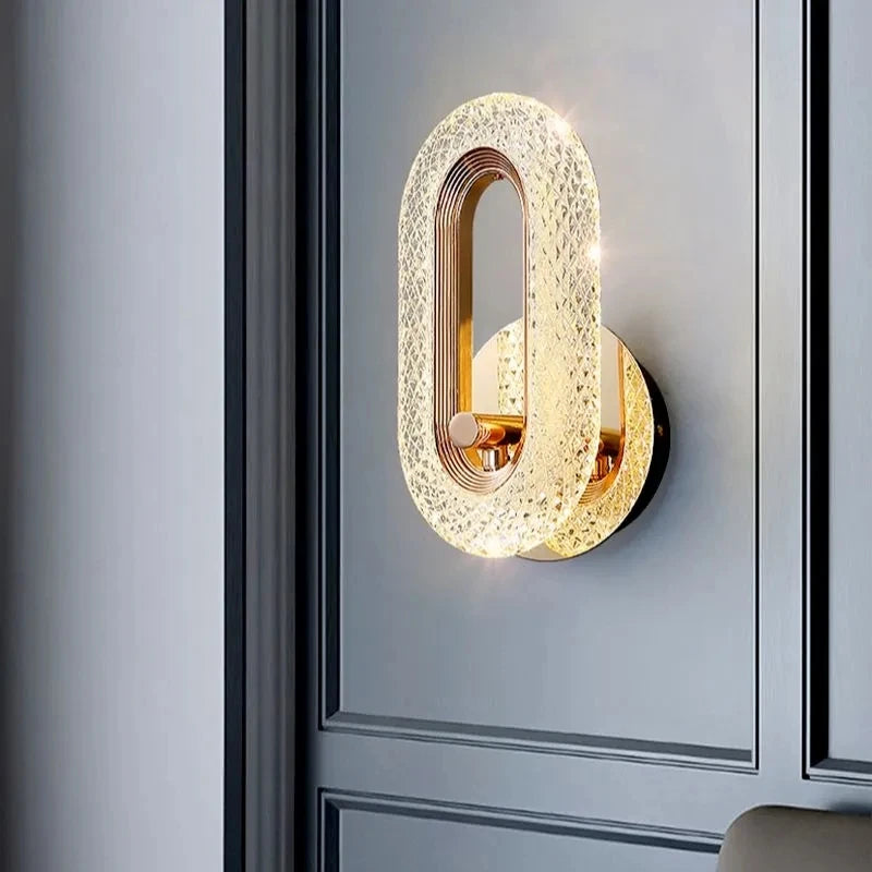 Modern Nordic Luxury LED Wall Sconce – Iron Base Acrylic Lampshade Wall Lamp