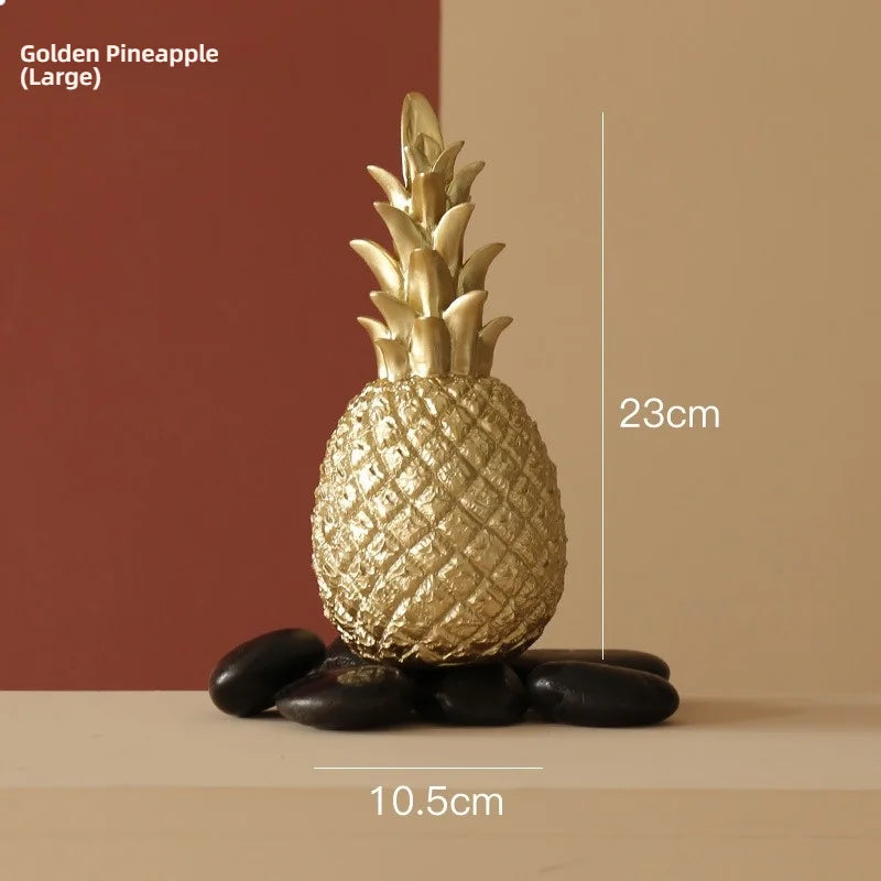 Nordic Gold Pineapple Decor Sculpture