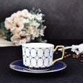 Luxury Gold Bone China Coffee Cup & Saucer Set – Elegant European Afternoon Tea Drinkware