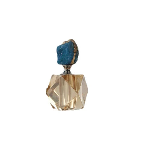 Elegant Nordic Agate Crystal Perfume Bottle – Modern Crystal Art Tabletop Decoration