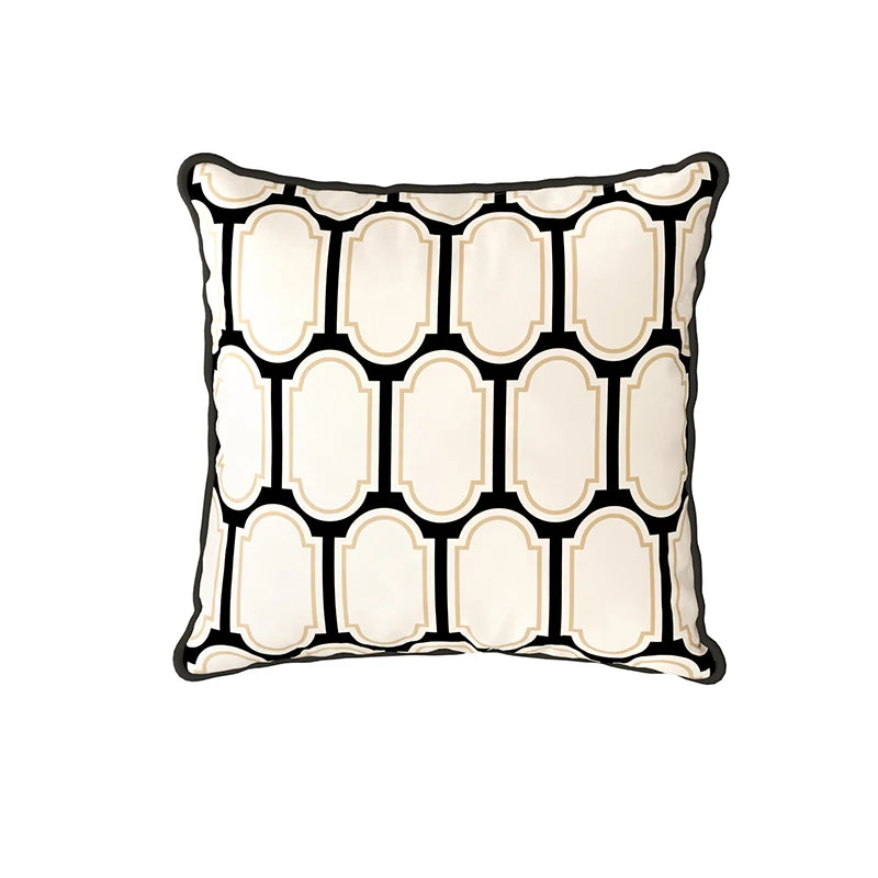 Retro Black Floral Velvet Pillow Cover