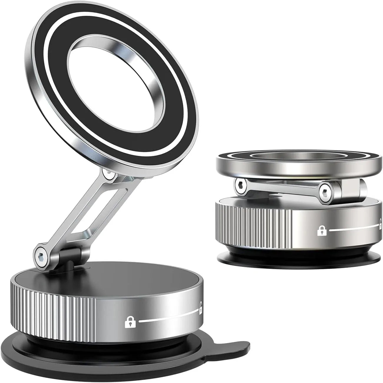 Super Strong N52 Magnetic Phone Holder – 360° Rotatable Foldable Vacuum Suction Mount