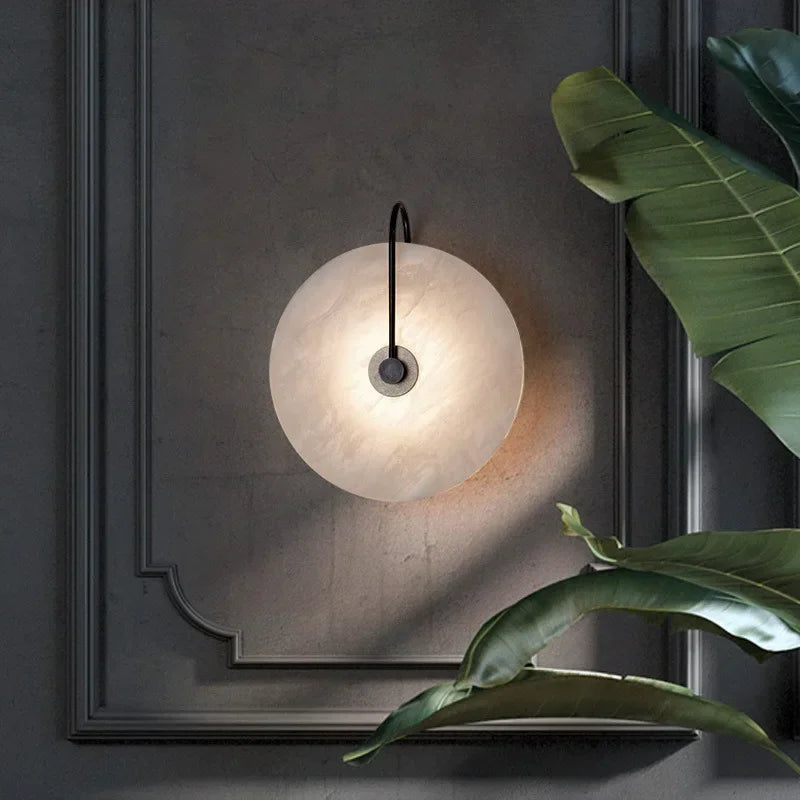 Nordic Marble Moon LED Wall Sconce Lamp