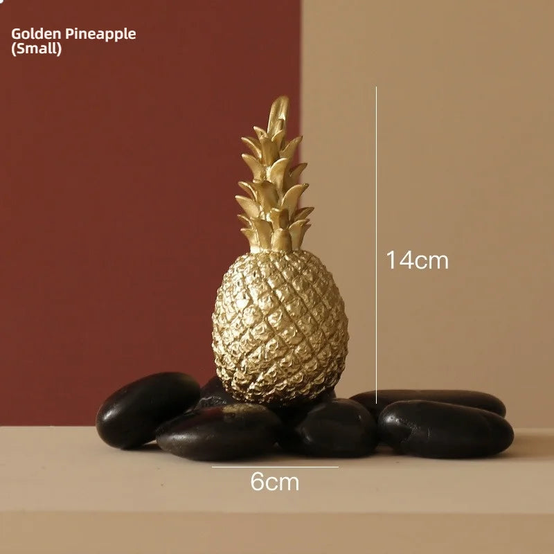 Nordic Gold Pineapple Decor Sculpture
