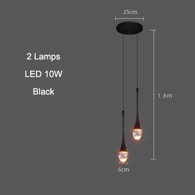 Modern Bubble Crystal Pendant Light – Elegant Indoor Hanging Lamp for Dining Room & Bedroom