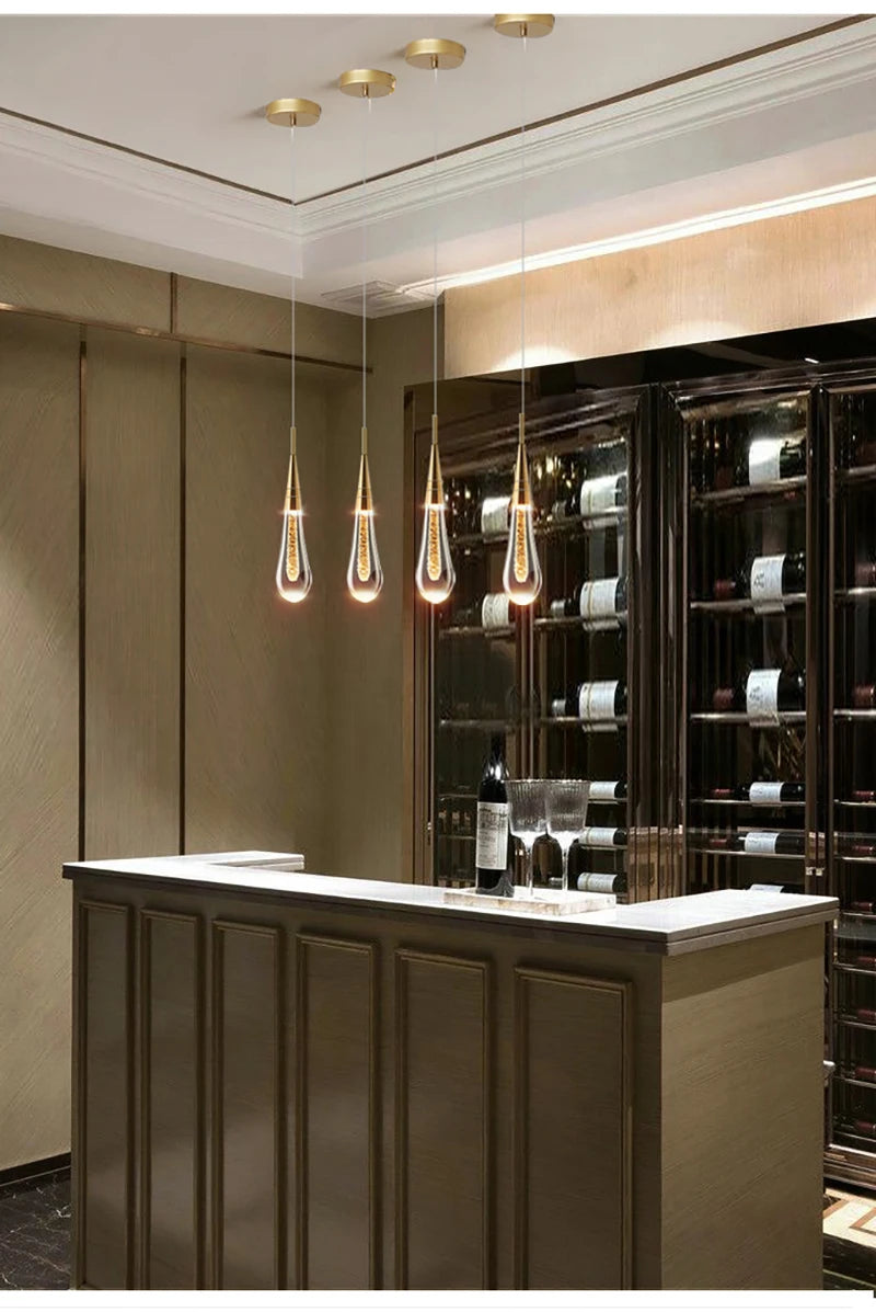 Modern Bubble Crystal Pendant Light – Elegant Indoor Hanging Lamp for Dining Room & Bedroom