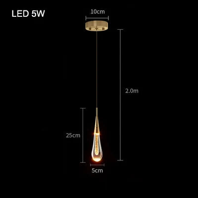 Modern Bubble Crystal Pendant Light – Elegant Indoor Hanging Lamp for Dining Room & Bedroom