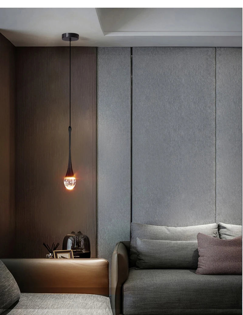 Modern Bubble Crystal Pendant Light – Elegant Indoor Hanging Lamp for Dining Room & Bedroom