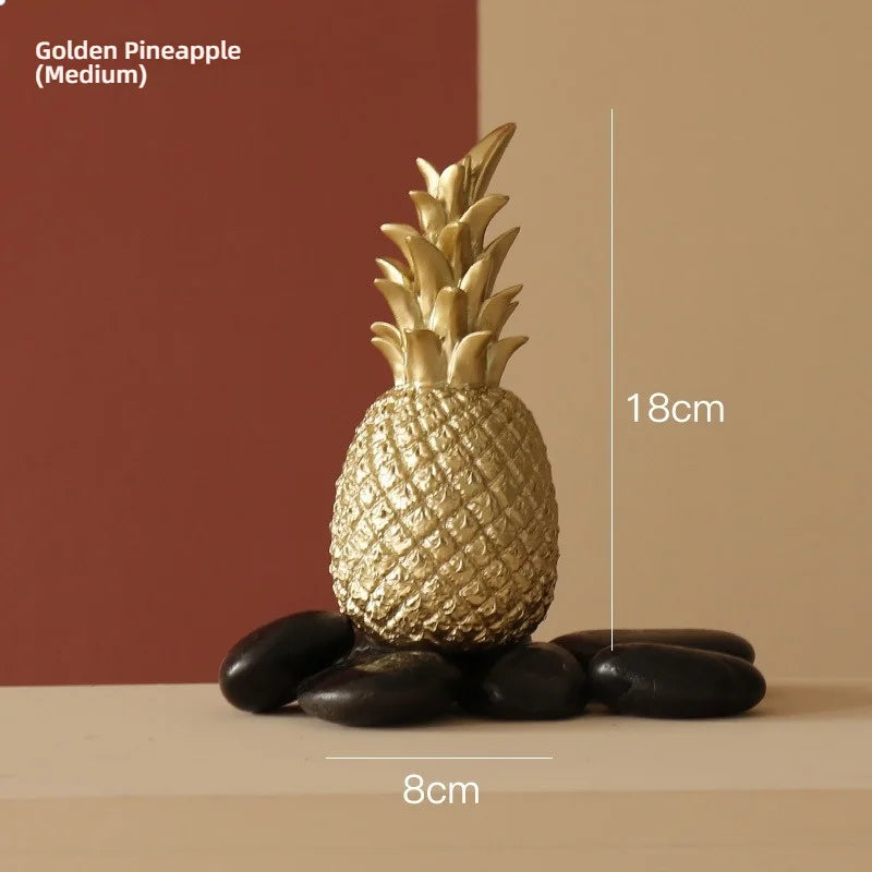 Nordic Gold Pineapple Decor Sculpture