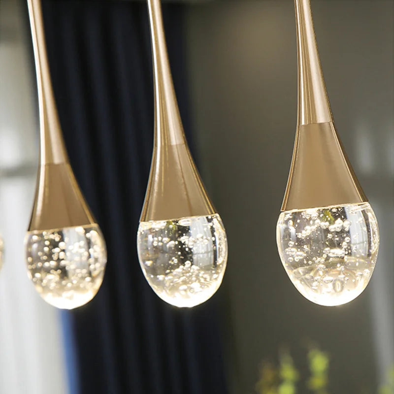 Modern Bubble Crystal Pendant Light – Elegant Indoor Hanging Lamp for Dining Room & Bedroom
