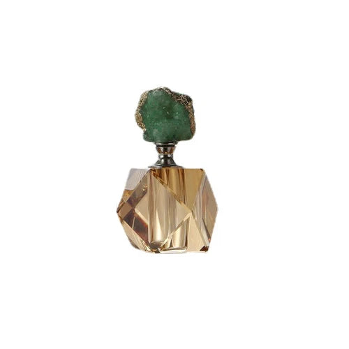 Elegant Nordic Agate Crystal Perfume Bottle – Modern Crystal Art Tabletop Decoration