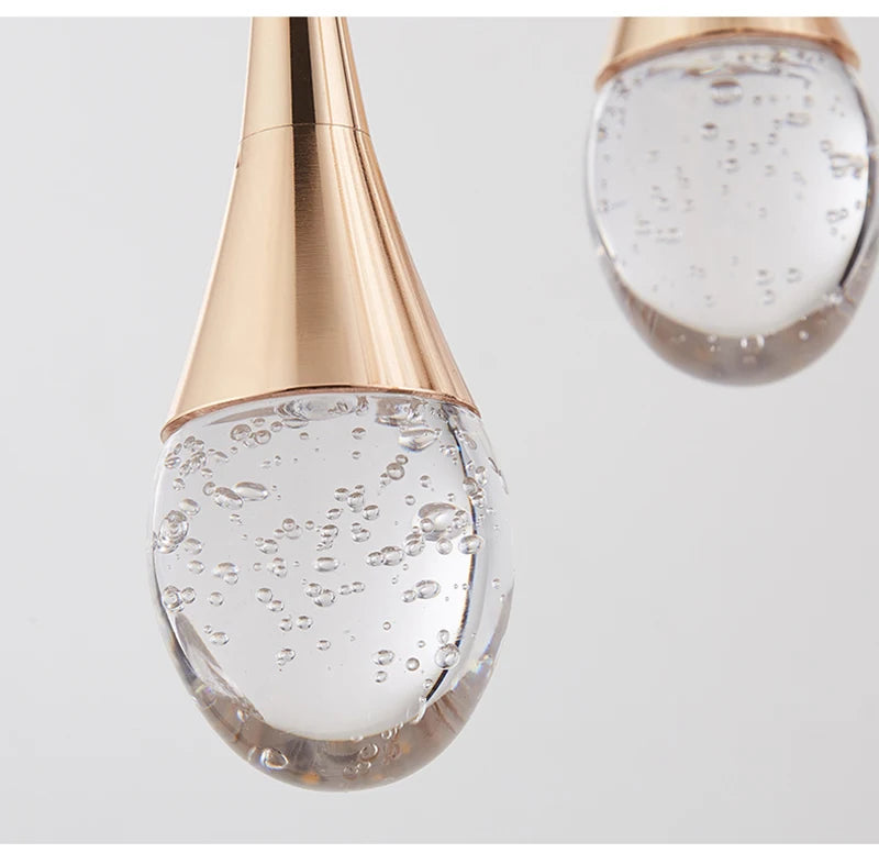 Modern Bubble Crystal Pendant Light – Elegant Indoor Hanging Lamp for Dining Room & Bedroom