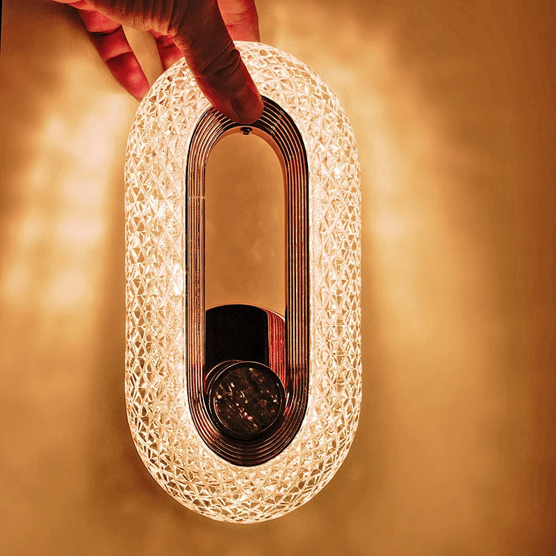 Modern Nordic Luxury LED Wall Sconce – Iron Base Acrylic Lampshade Wall Lamp