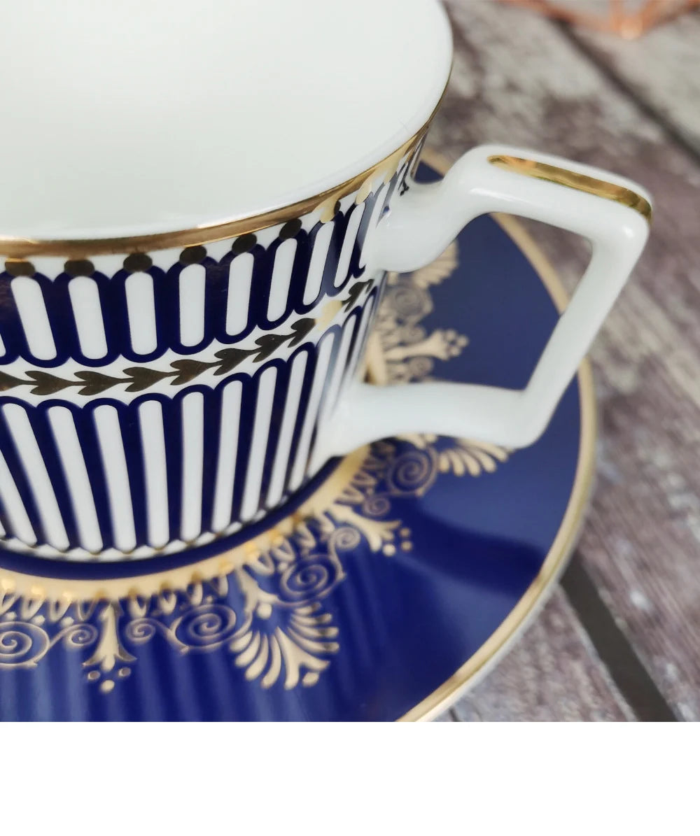 European Geometric Bone China Dinner Plate