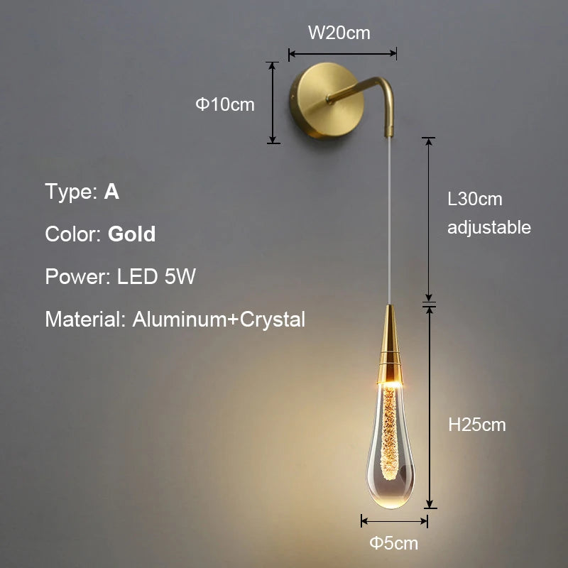 Modern Bubble Crystal Pendant Light – Elegant Indoor Hanging Lamp for Dining Room & Bedroom