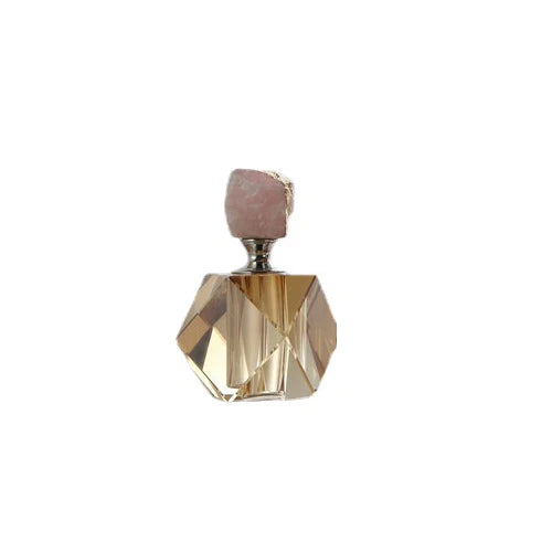 Elegant Nordic Agate Crystal Perfume Bottle – Modern Crystal Art Tabletop Decoration
