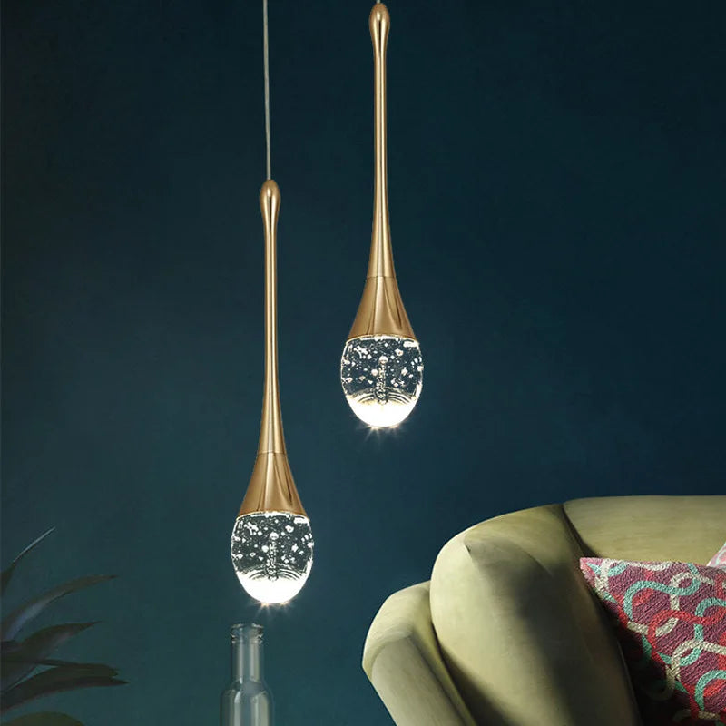 Modern Bubble Crystal Pendant Light – Elegant Indoor Hanging Lamp for Dining Room & Bedroom