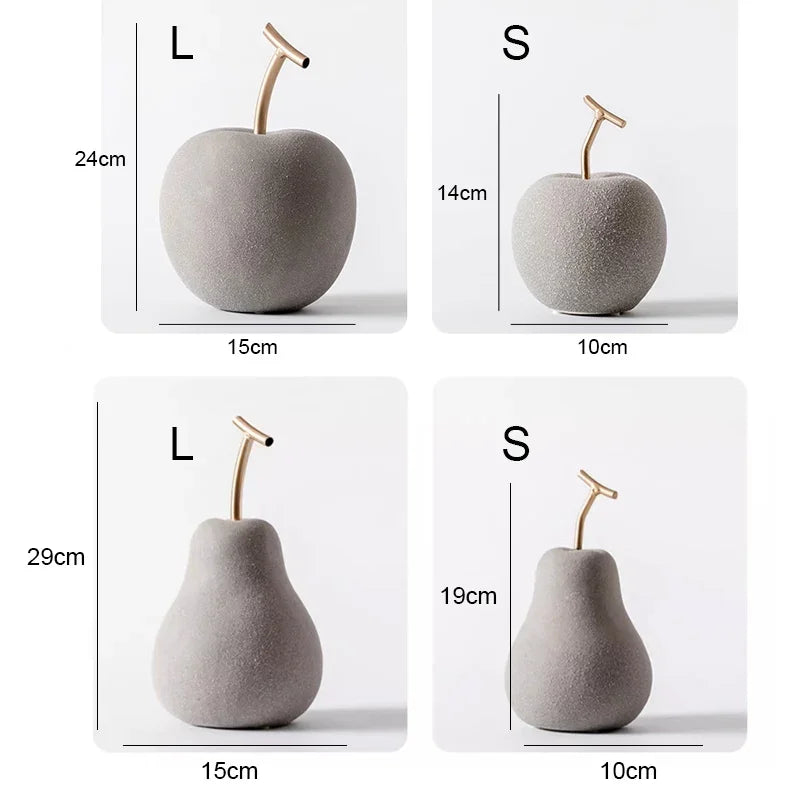 Ceramic Apple Sculpture Figurine