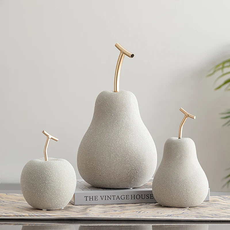 Ceramic Apple Sculpture Figurine