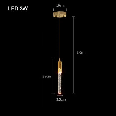Modern Bubble Crystal Pendant Light – Elegant Indoor Hanging Lamp for Dining Room & Bedroom