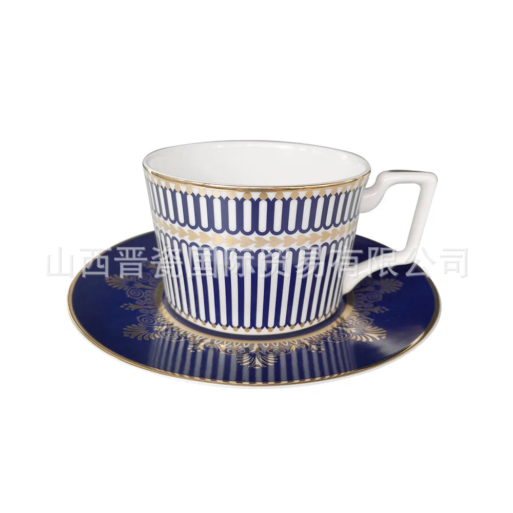 European Geometric Bone China Dinner Plate