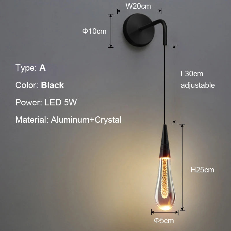 Modern Bubble Crystal Pendant Light – Elegant Indoor Hanging Lamp for Dining Room & Bedroom