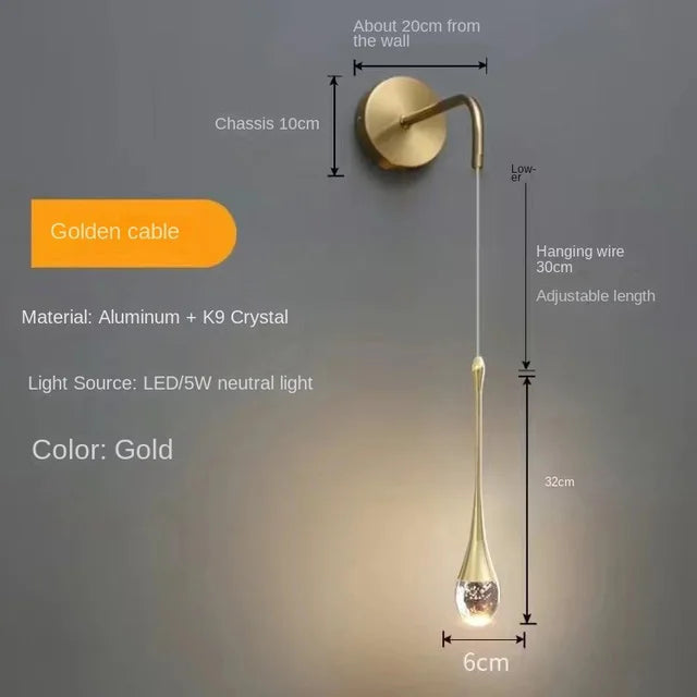 Modern Bubble Crystal Pendant Light – Elegant Indoor Hanging Lamp for Dining Room & Bedroom