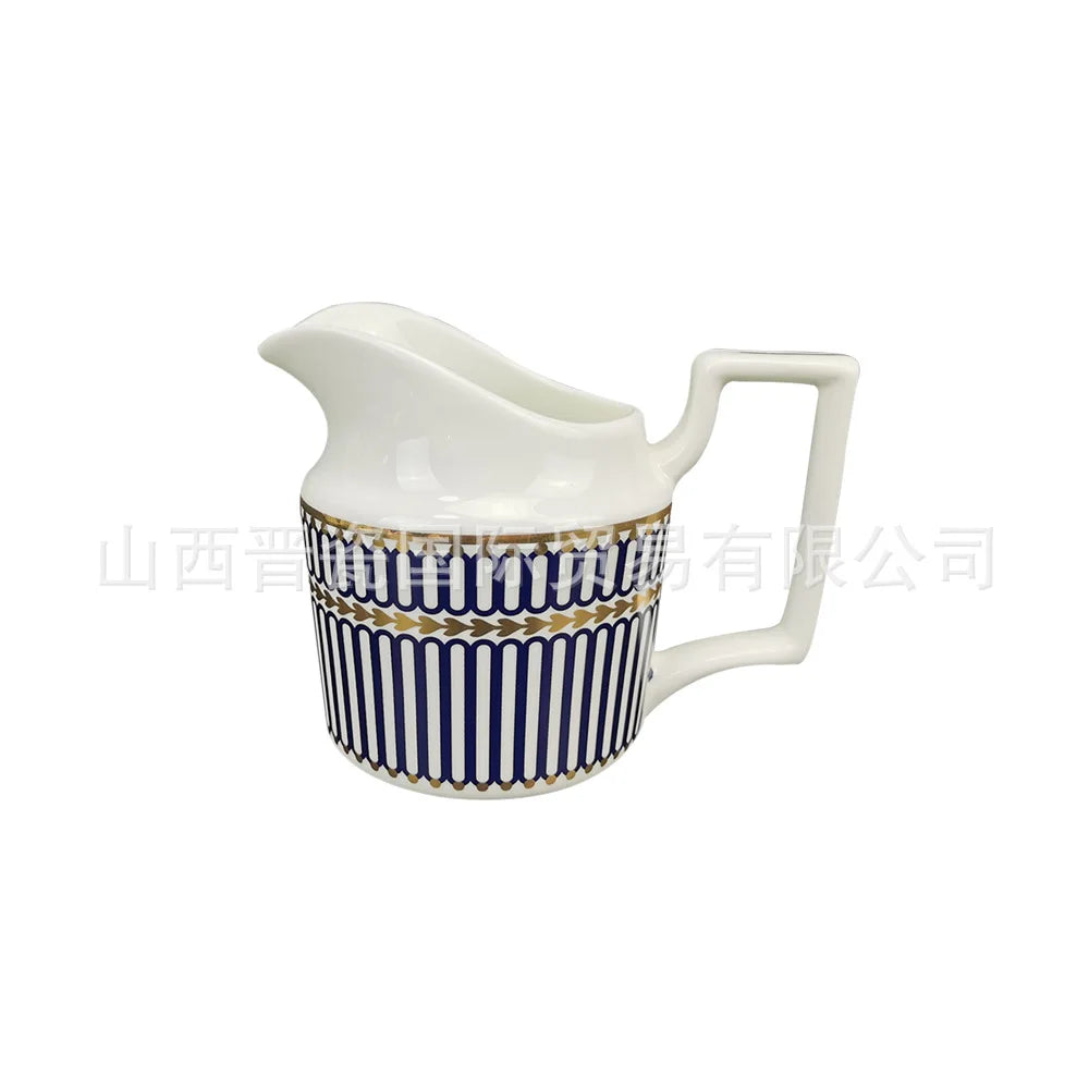 European Geometric Bone China Dinner Plate