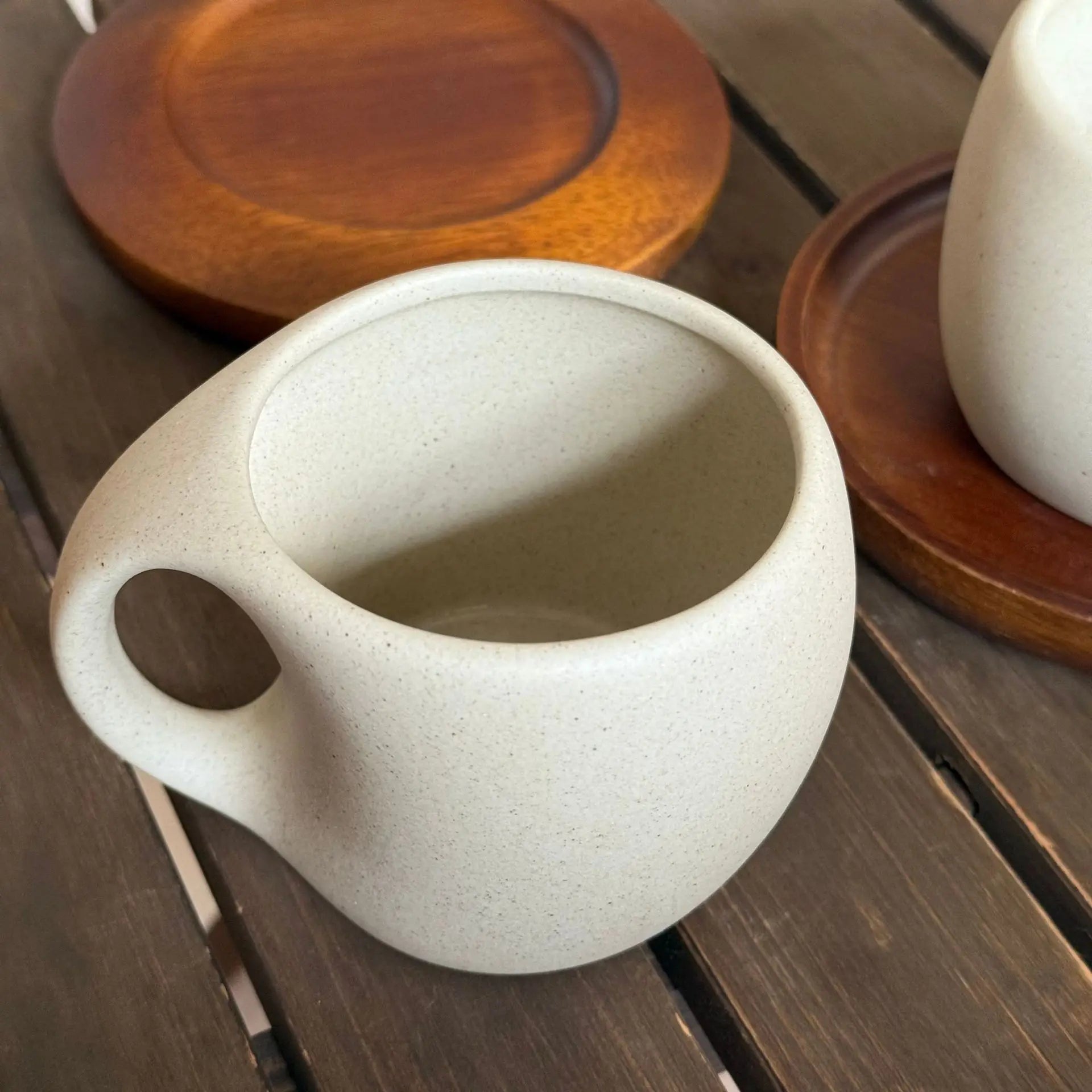 Nordic Vintage Ceramic Coffee Cup & Saucer – Modern Art Espresso & Latte Mug