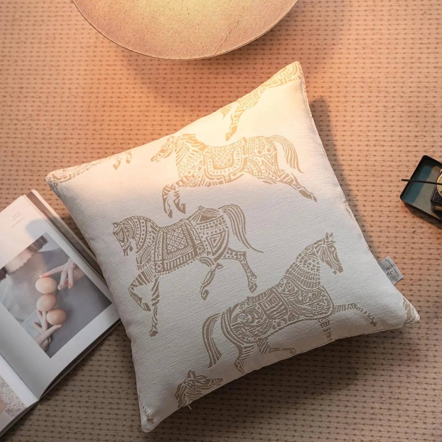 Luxury Geometric Jacquard Cushion Cover