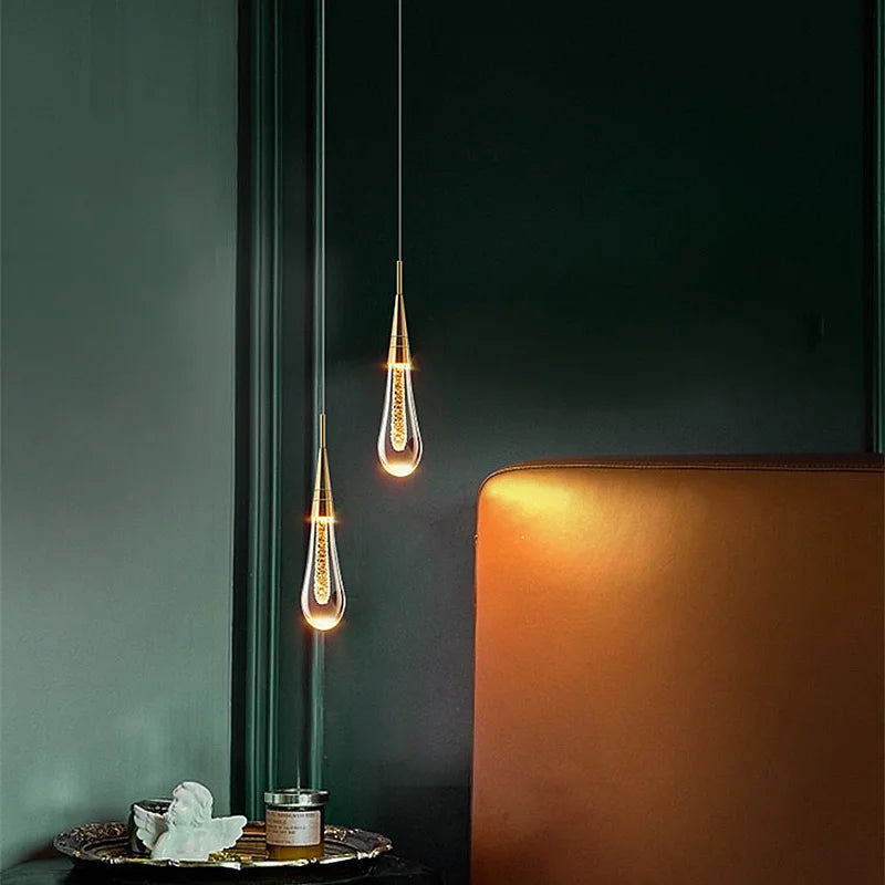Modern Bubble Crystal Pendant Light – Elegant Indoor Hanging Lamp for Dining Room & Bedroom