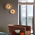 Art Deco Marble & Brass LED Wall Sconce Lamp