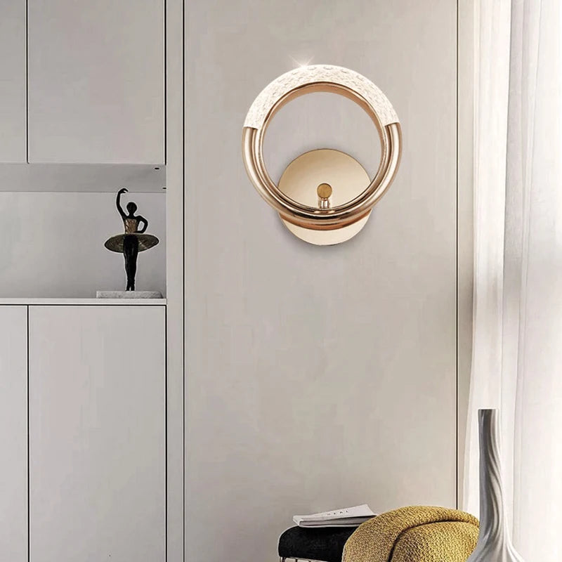 Modern Nordic Luxury LED Wall Sconce – Iron Base Acrylic Lampshade Wall Lamp